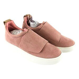 Glaze Womens Slip On Sneakers Faux Suede Platform Blush Pink Size 7